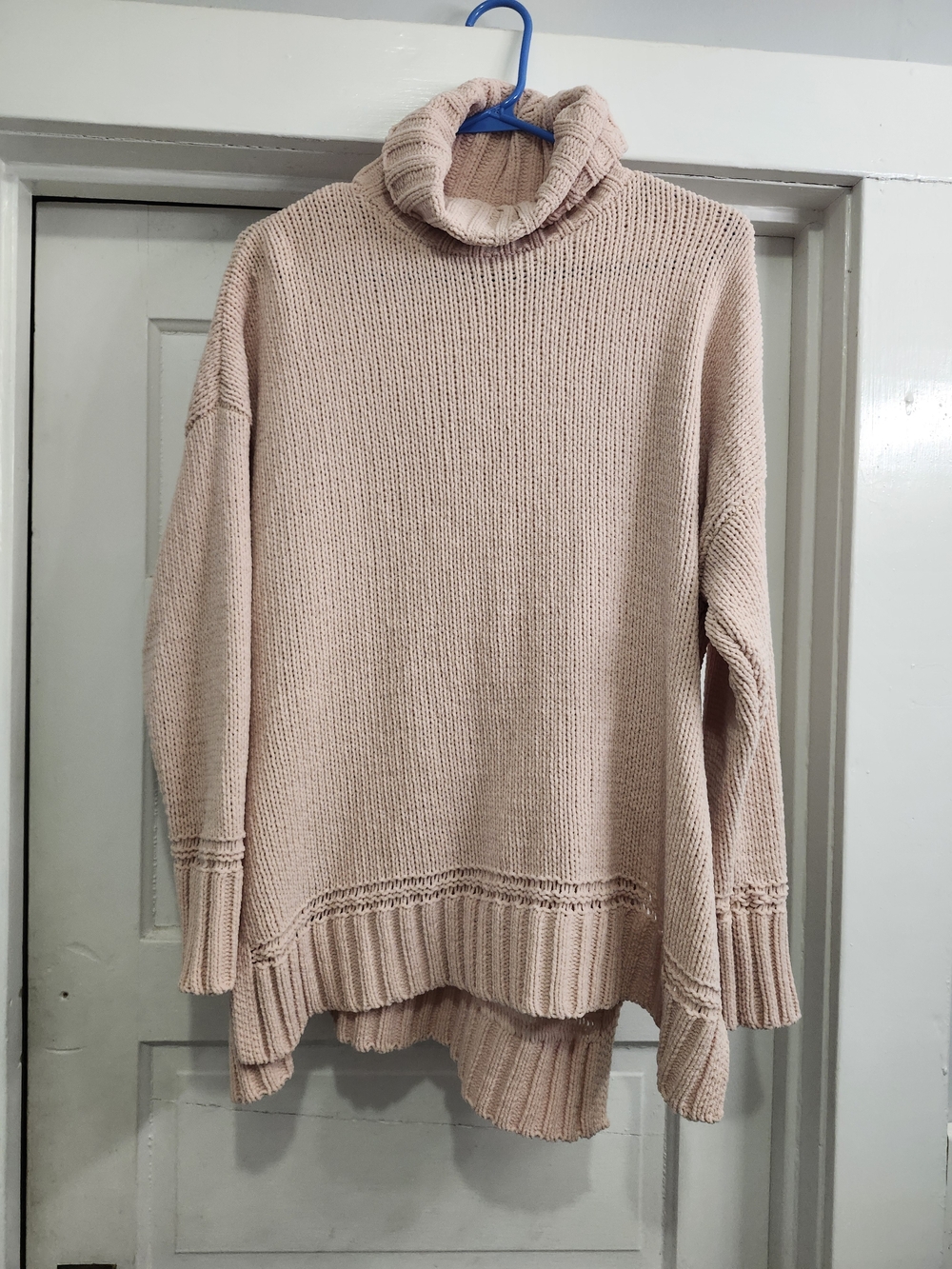 aerie Blush Pink Cowl Neck Turtleneck Sweater